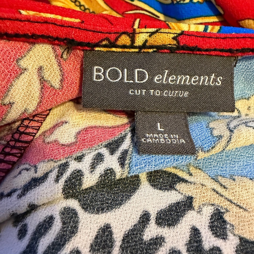 BOLD elements Red Blue Gold Baroque Maxi Dress - Picture 3 of 3